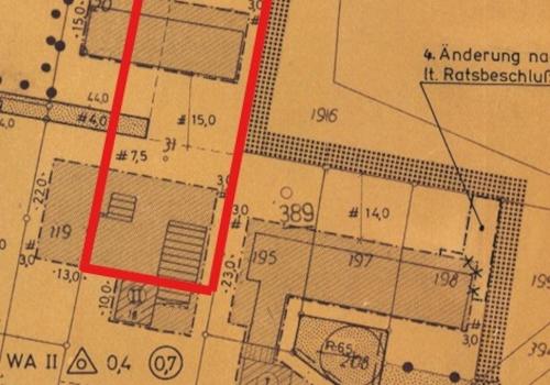 Ausschnitt Bebauungsplan