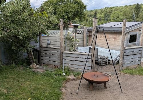 Garten Sitzecke mit Gartenhaus