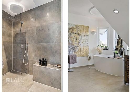 OG Dusche und Badewannenansicht