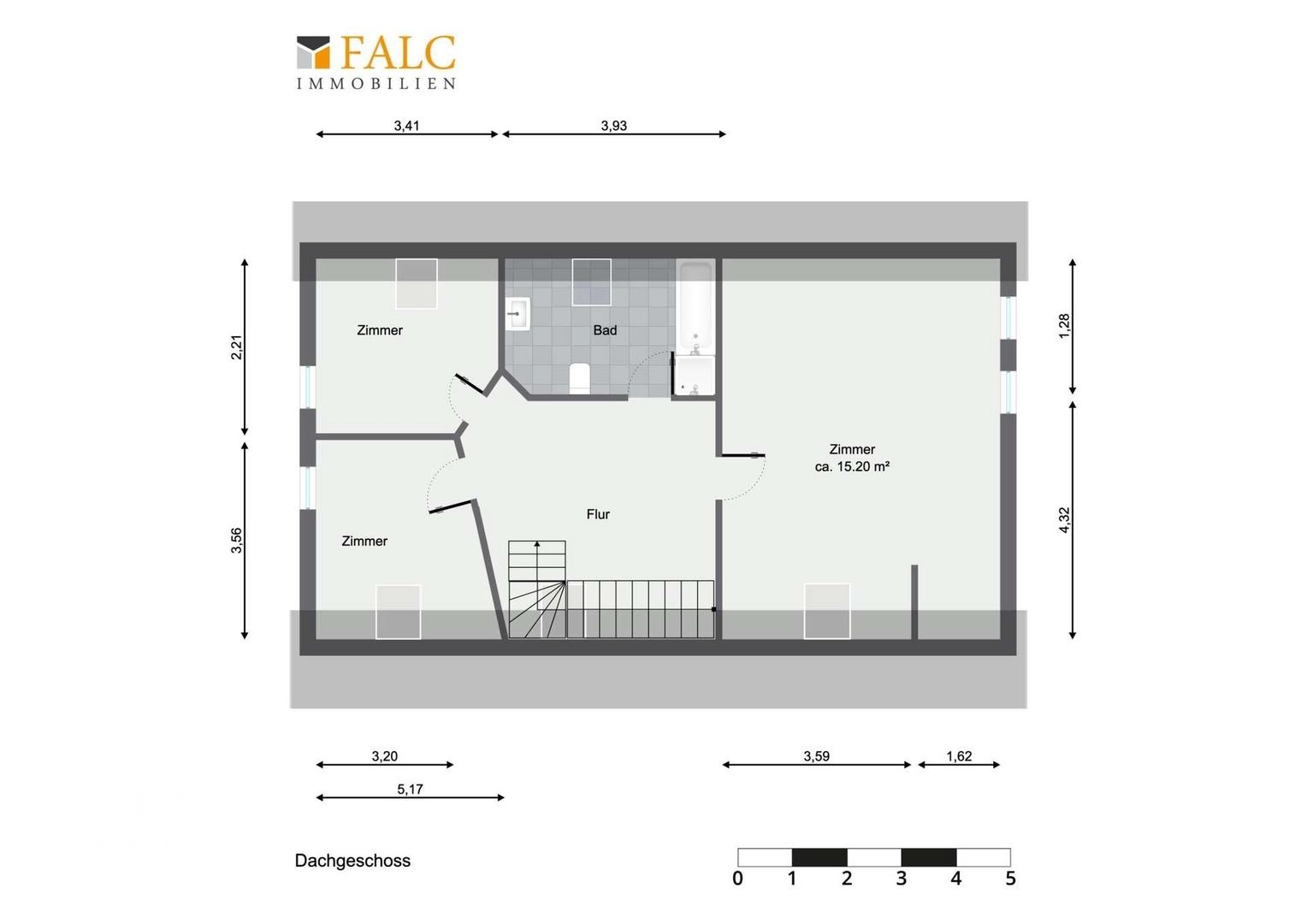 Grundriss DG Wohnung oben