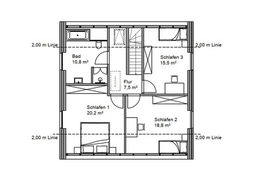 Dachgeschossgrundriss