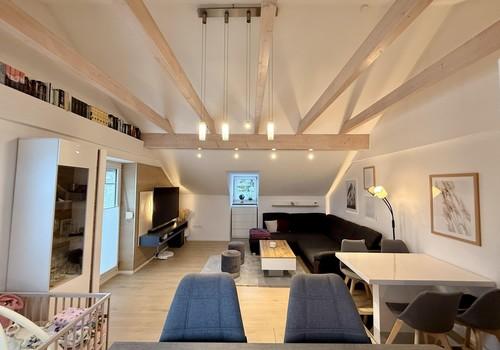 Wohnbereich Sichtdachstuhl