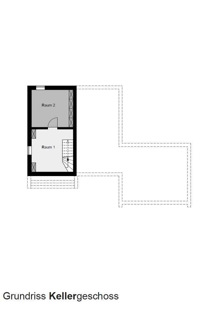 Grundriss Teilkeller