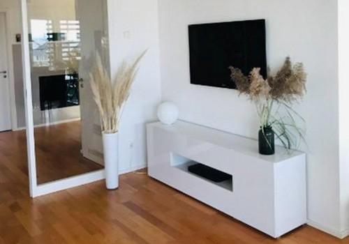 Wohnzimmer mit Glasabtrennung