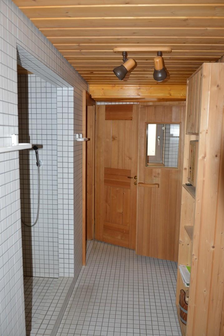Saunabereich mit WC, gr.Dusche
