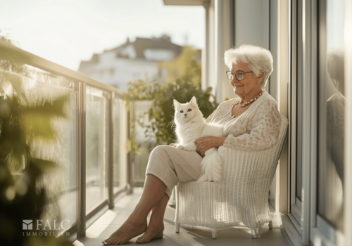 Balkon im Sonnenuntergang