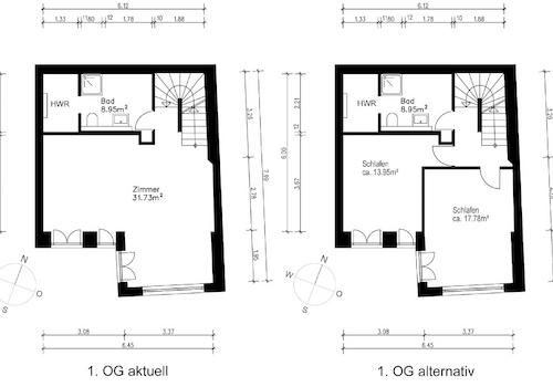 Grundriss 1 Obergeschoss