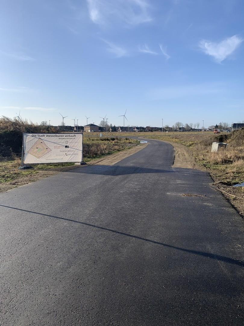 Einfahrt in das Baugebiet
