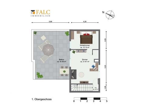 Grundriss Obergeschoss