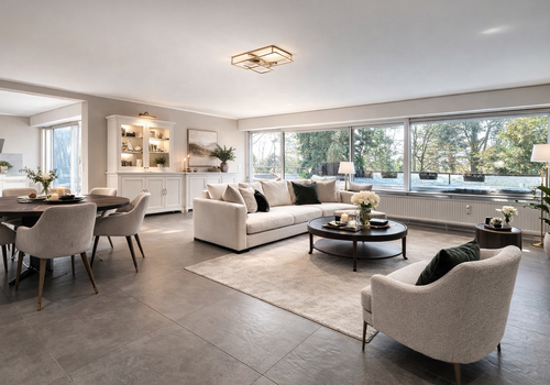 Wohnzimmer virtuell möbliert