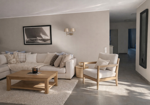 Wohnzimmer virtuell möbliert