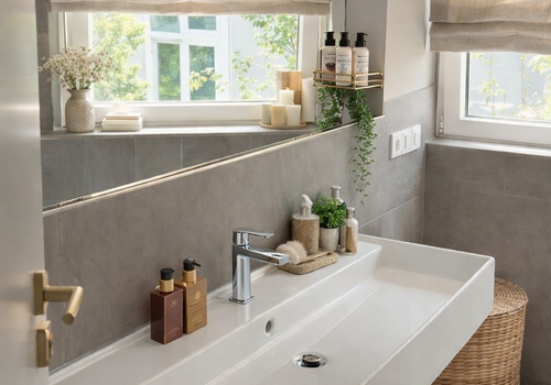 Badezimmer virtuell möbliert