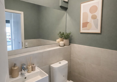 Gäste-WC virtuell möbliert