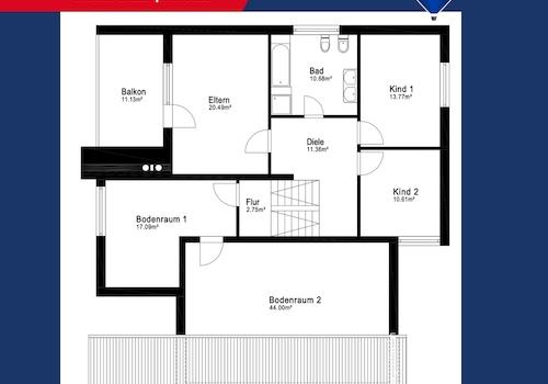 Grundriss Obergeschoß