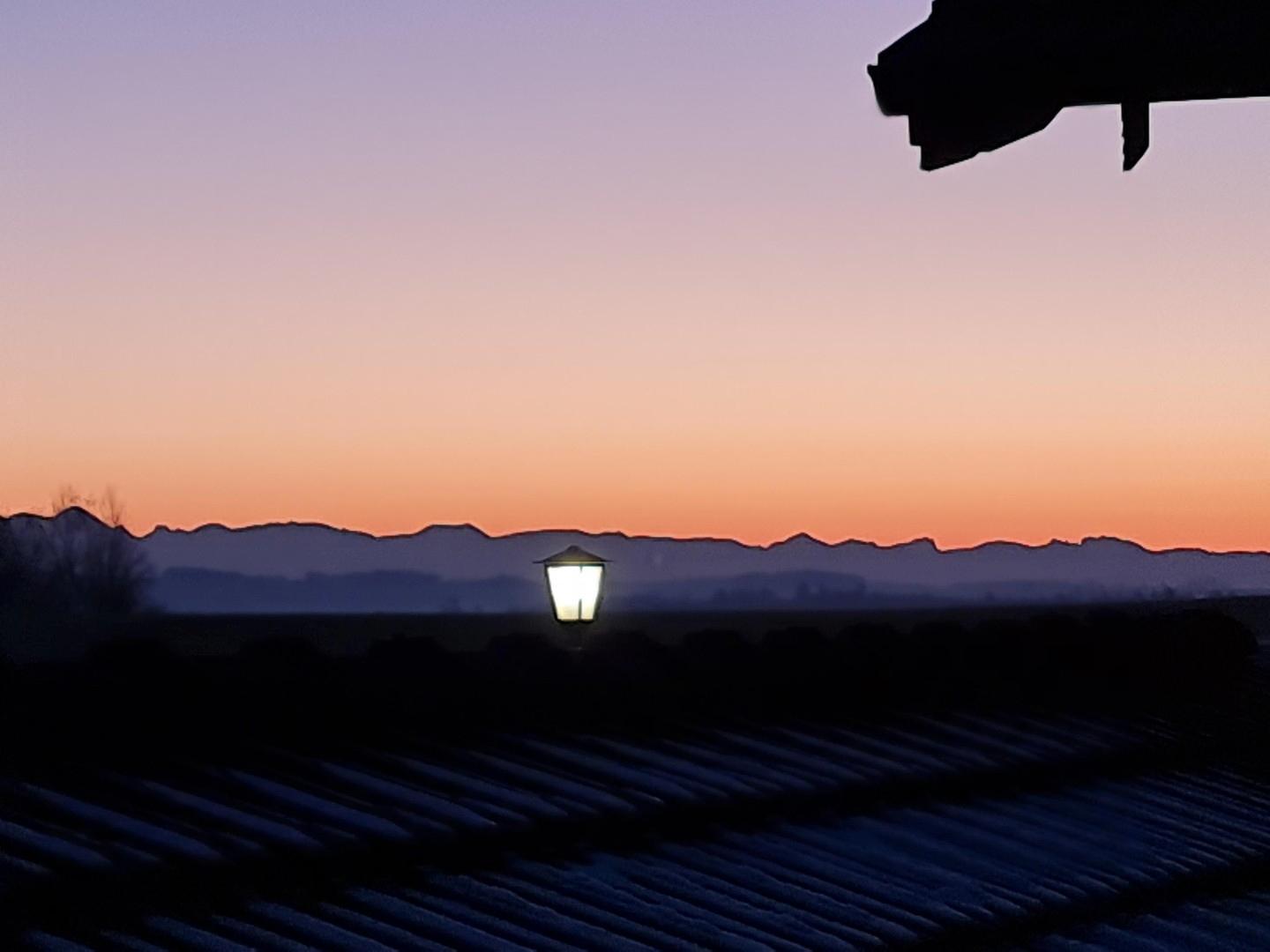 Sonnenuntergang v Westbalkon