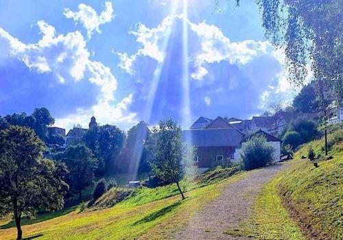 Der Kurpark hinter dem Komplex