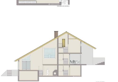 Kellerraum und Schnitt