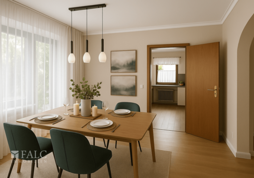 Einrichtungsbeispiel Esszimmer mit Blick Küche