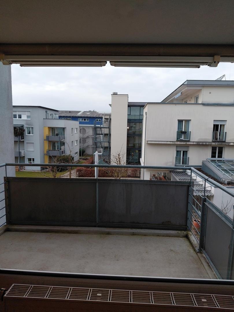 Blick von Balkon auf Pflegehei