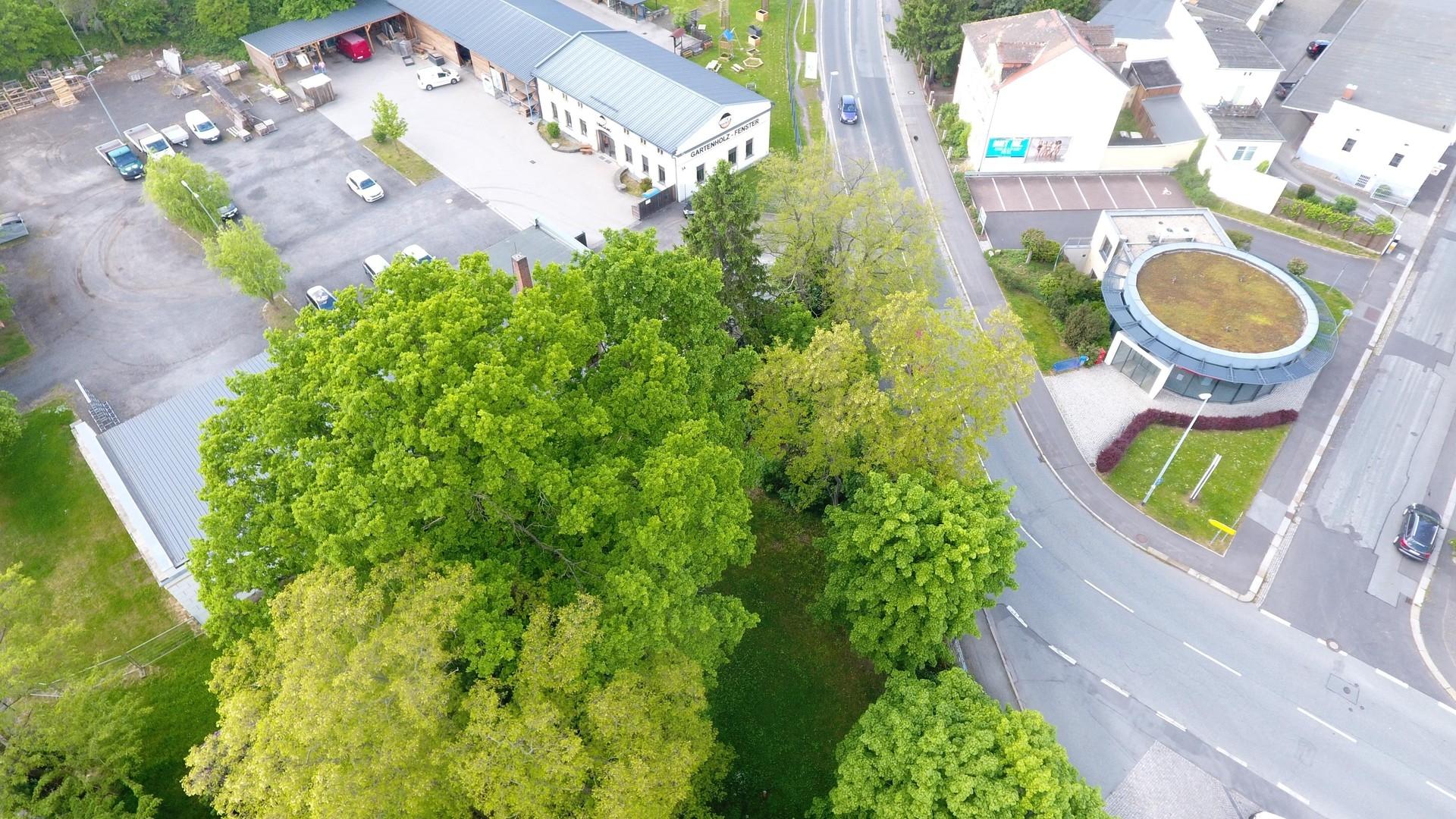 Ansicht mit park im Vordergrun