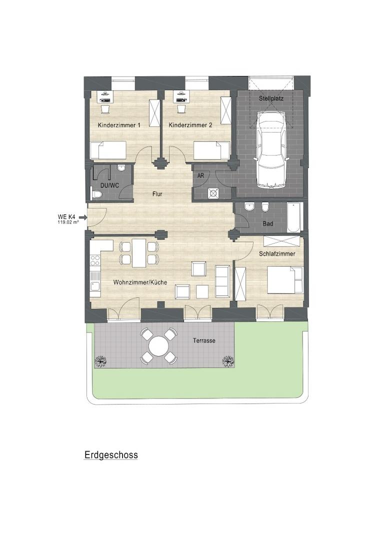 K4_1.jpg 4-Raum mit Terrase und Zugang zum Stellplatz