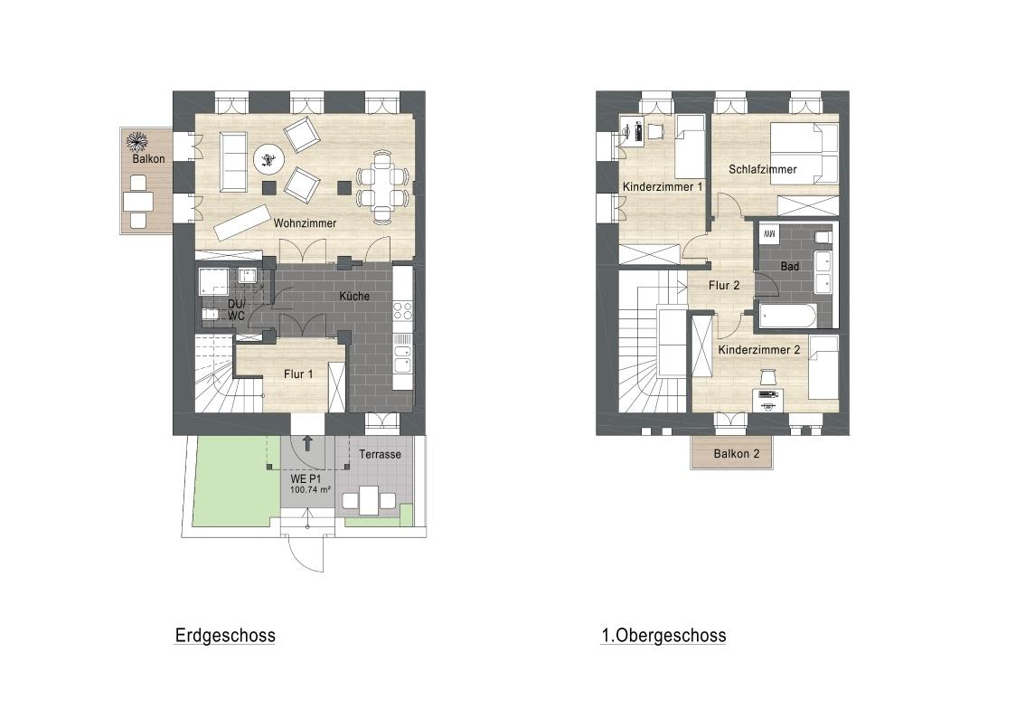 P1_1.jpg 4-Zimmer Maisonett mit Terrase und Balkon