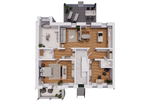 Variante 3-Zimmer-Wohnung