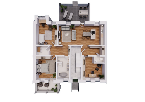 Variante 4-Zimmer-Wohnung