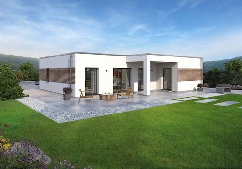 Bungalow Klassiker  Flach Garten Tag ()