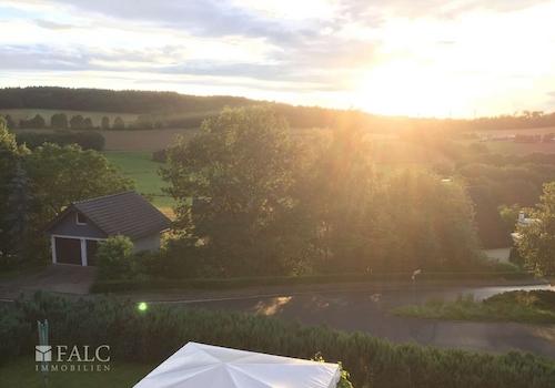 Sonnenuntergang vom Balkon