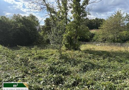 Blick auf den eingezäunten Bauplatz