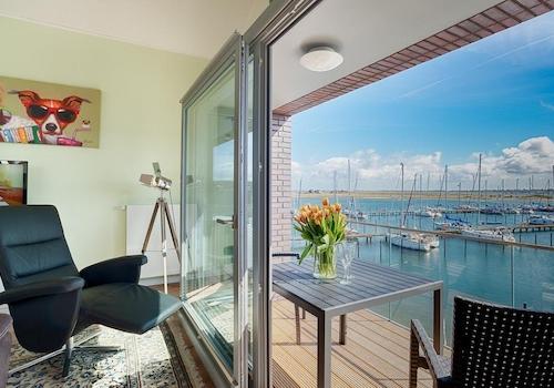 Aussicht Balkon Jachthafen