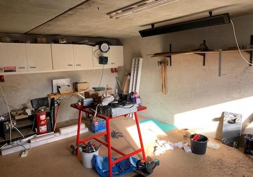 Werkstatt in der Einzelgarage 
