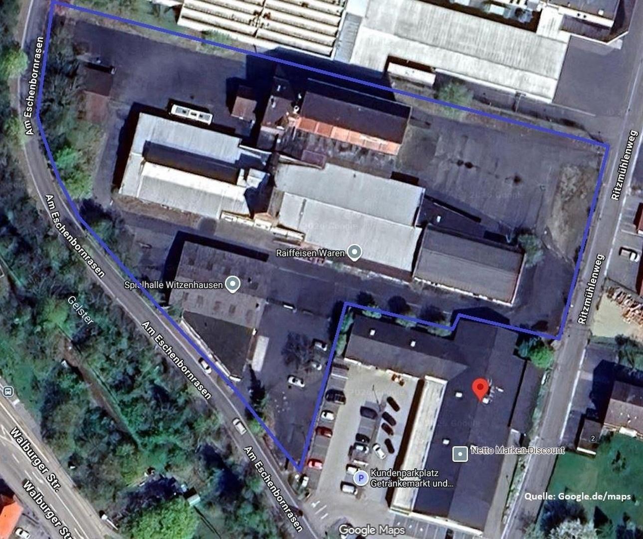 Luftbild markiert
