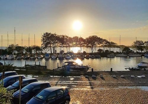 Sonnenuntergang vom Balkon