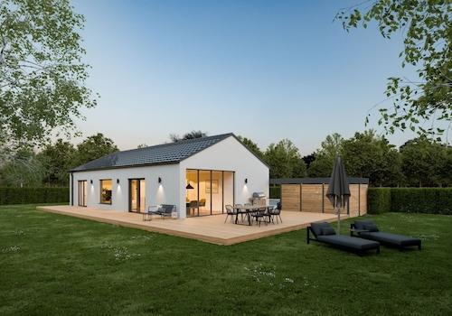 Bungalow Gartenansicht