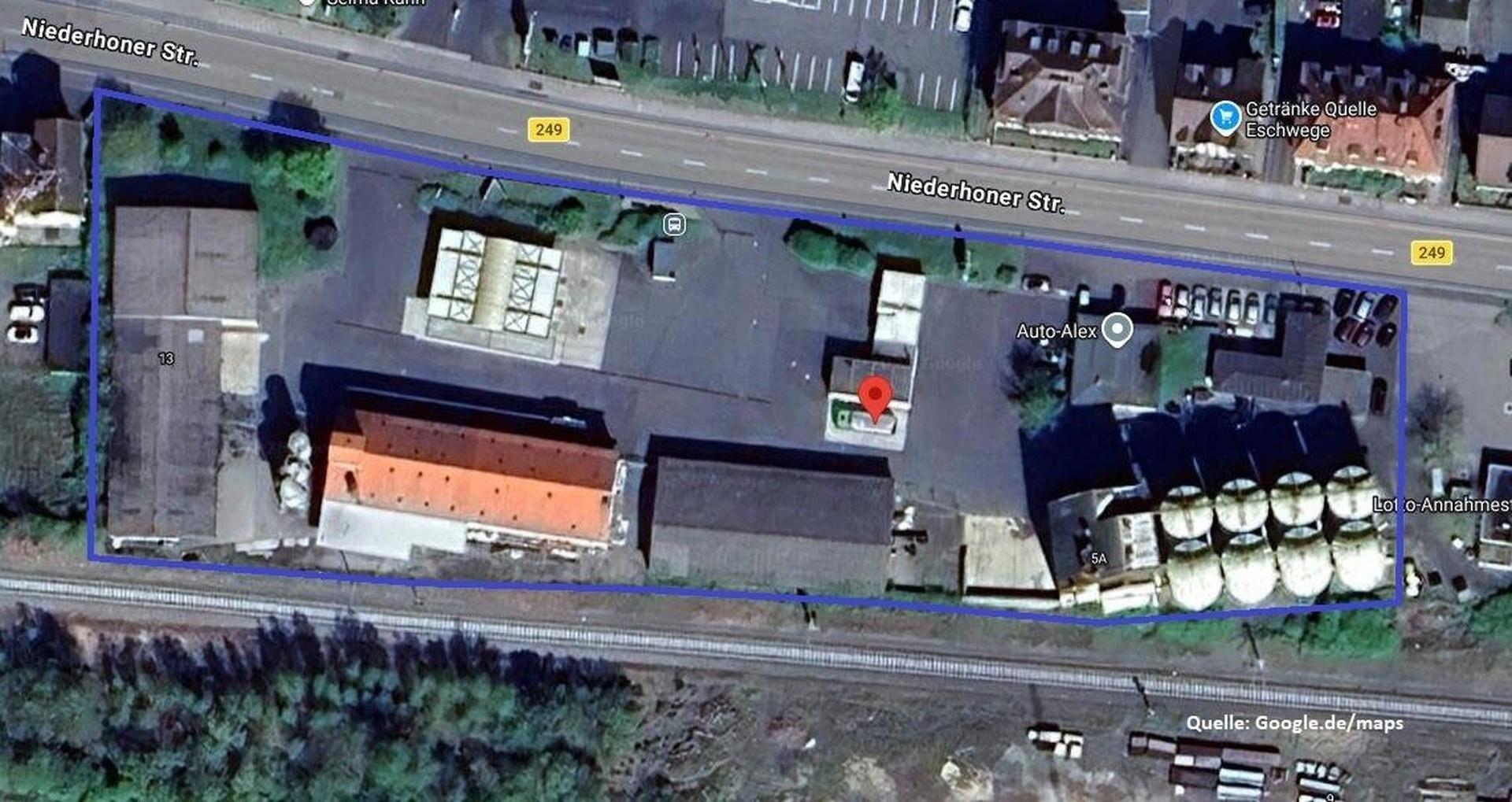 Luftbild markiert