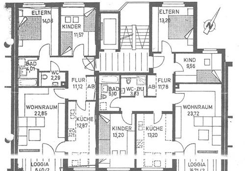 Grundriss Wohnung 60