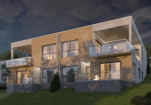 Doppelhaus Rheinblick hinten