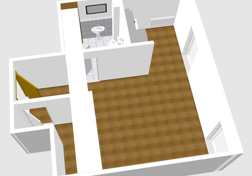 Grundriss 3D von Ost