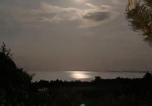 Mond über Wattenmeer