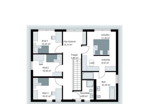 Grundriss Obergeschoss
