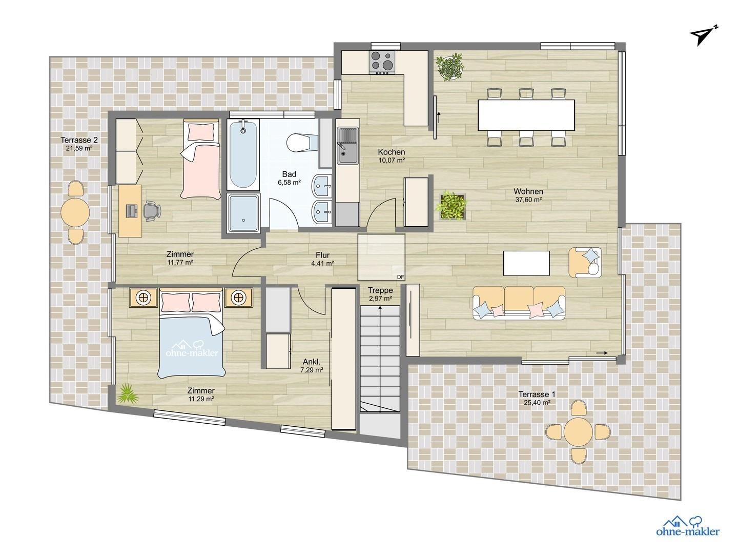 Schematischer Grundriss DG