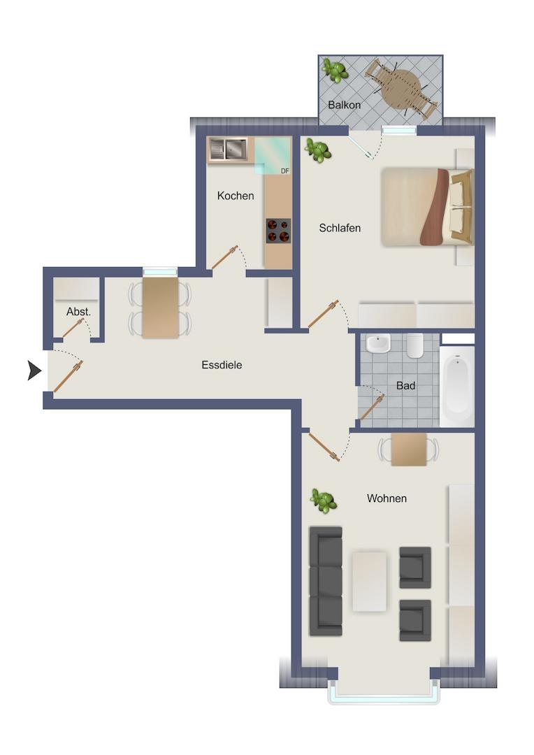 Wohnungsgrundriss