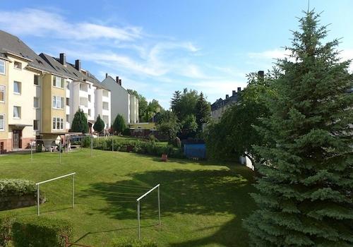 Blick auf das Grundstück