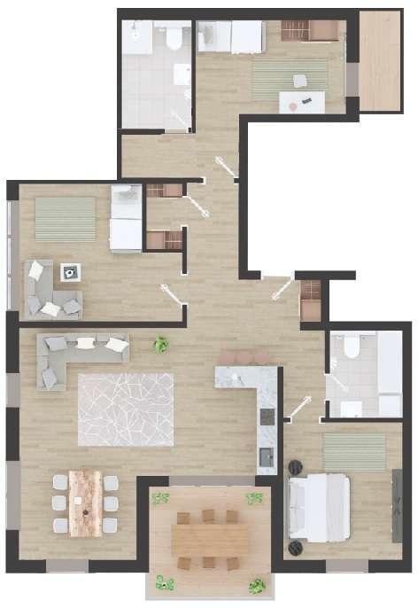 Grundriss - ca. 115 qm Wfl.