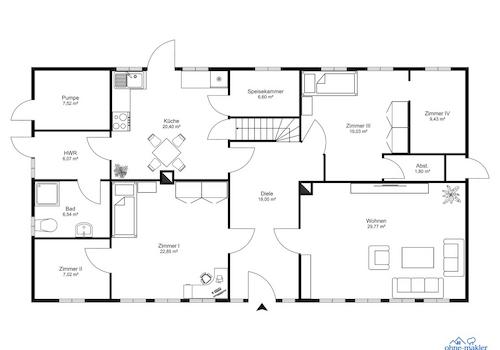 Haupthaus Erdgeschoss