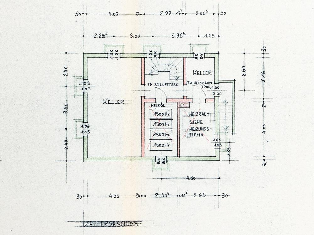 Grundriss Keller
