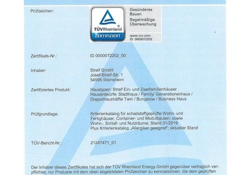 Zertifikate streifhaus für Immoscout 6