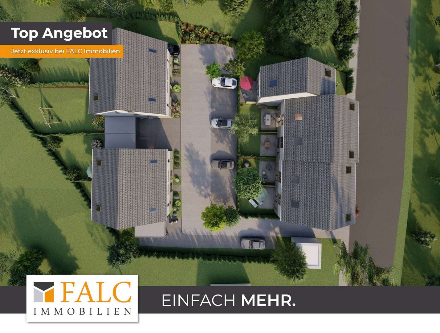 Beispielhafte Reihenhausbebeauung